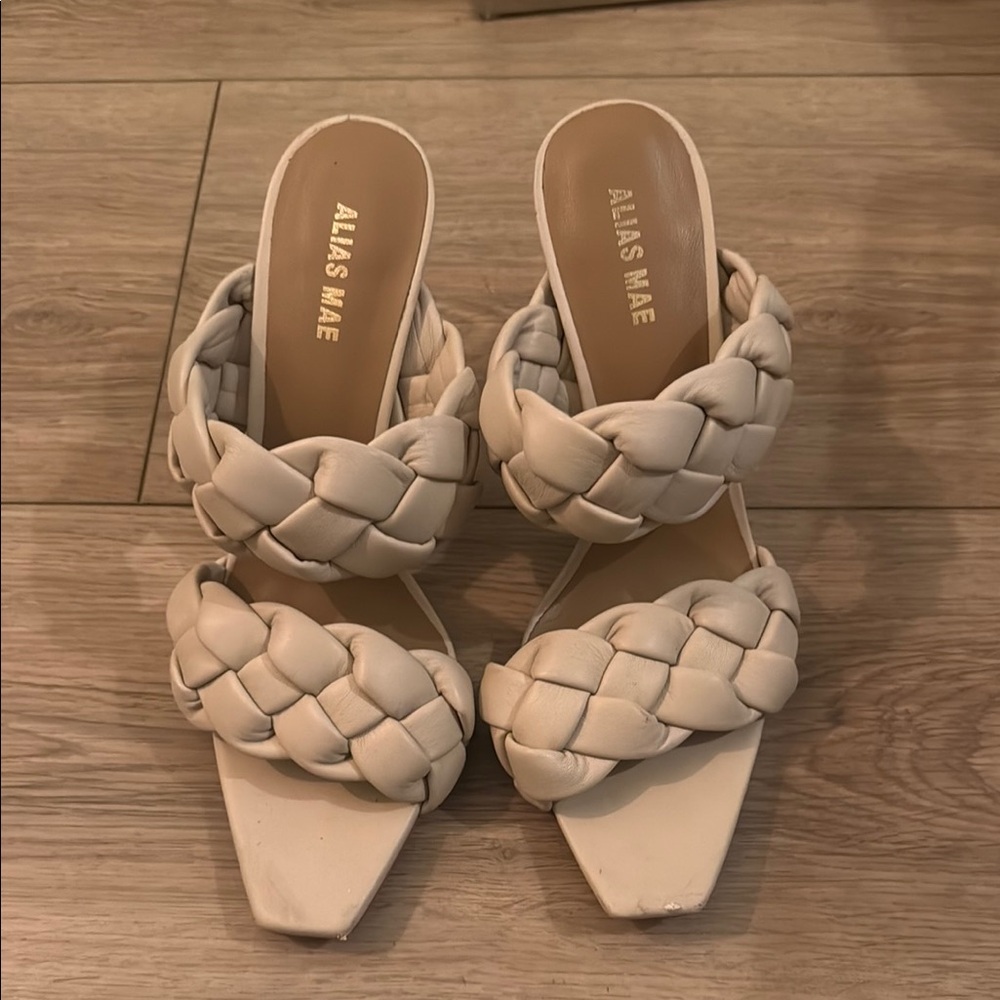 Alias Mae Women's Cream Braided Heels